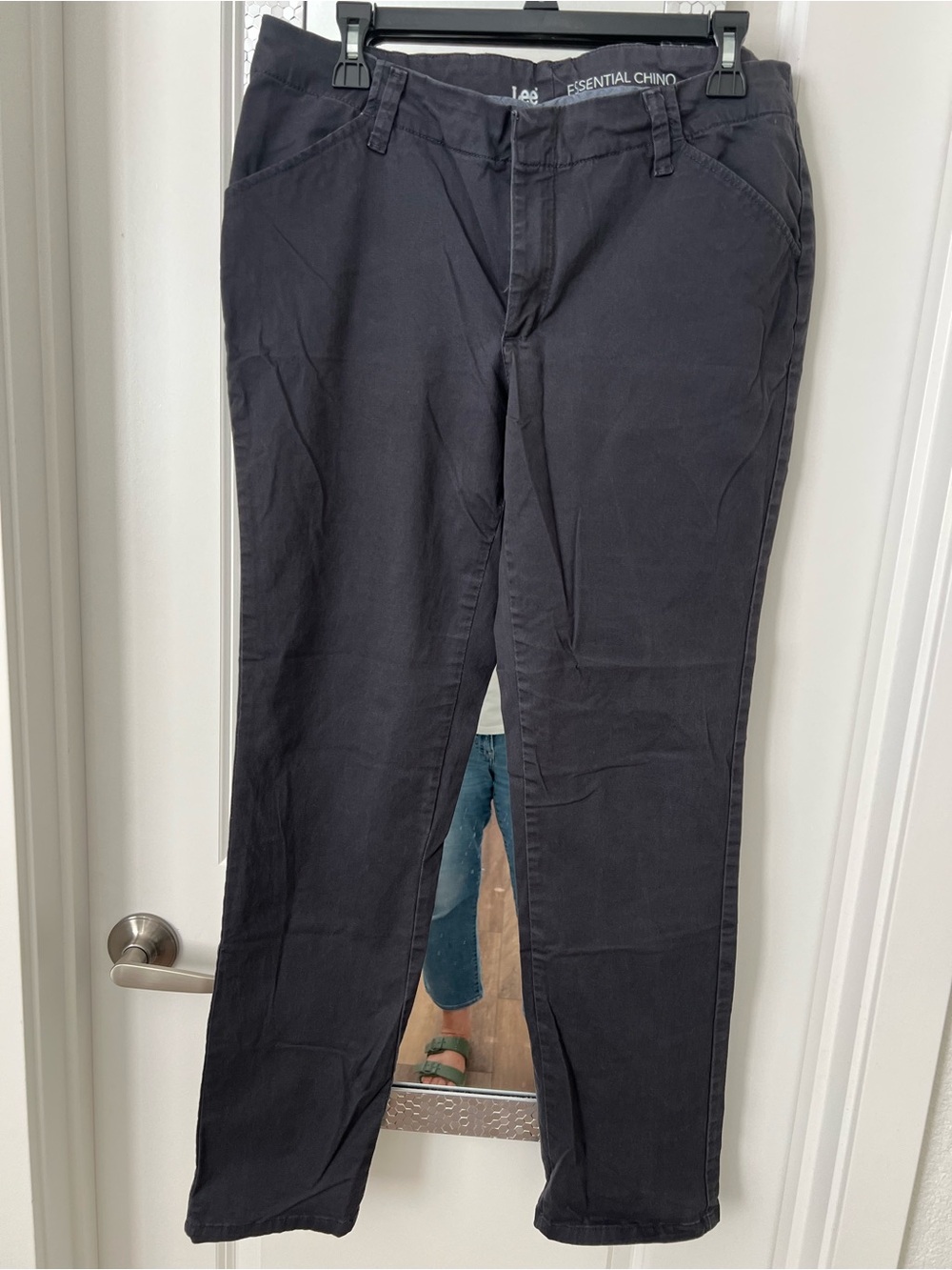Lee Essential Chino Pants in Charcoal Black
